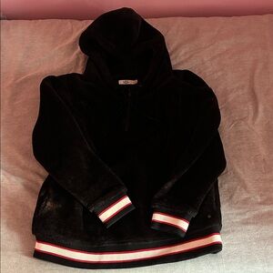 UGG Black Hoodie with Red and White Stripes